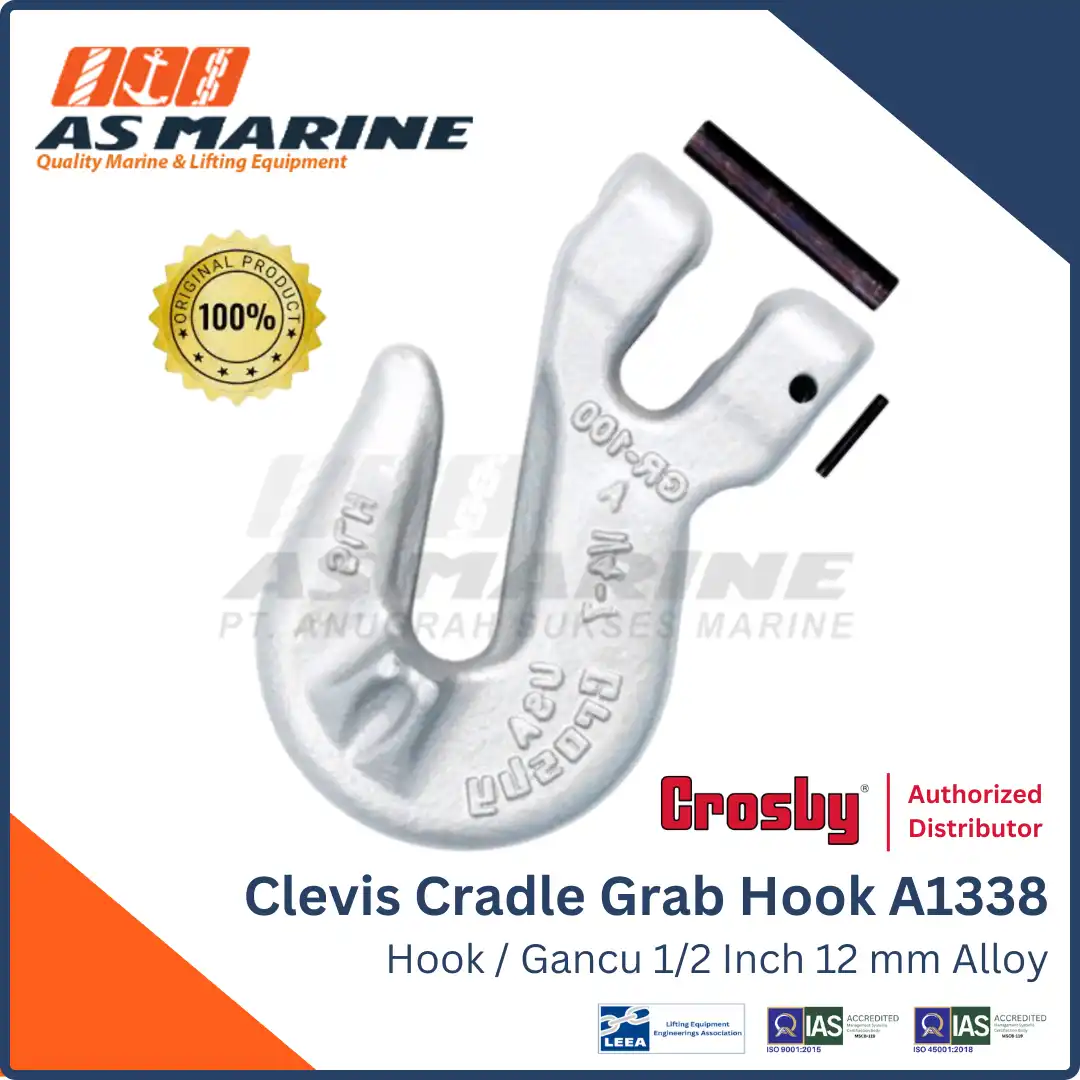 crosby usa clevis cradle grab hook a1338 1/2 inch 12 mm